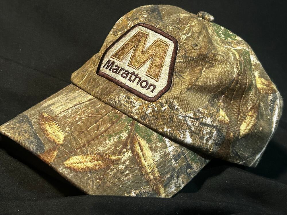 Marathon Petroleum Camo Hunting Hat HitWear Embroidered Logo Strapback Cap OS
